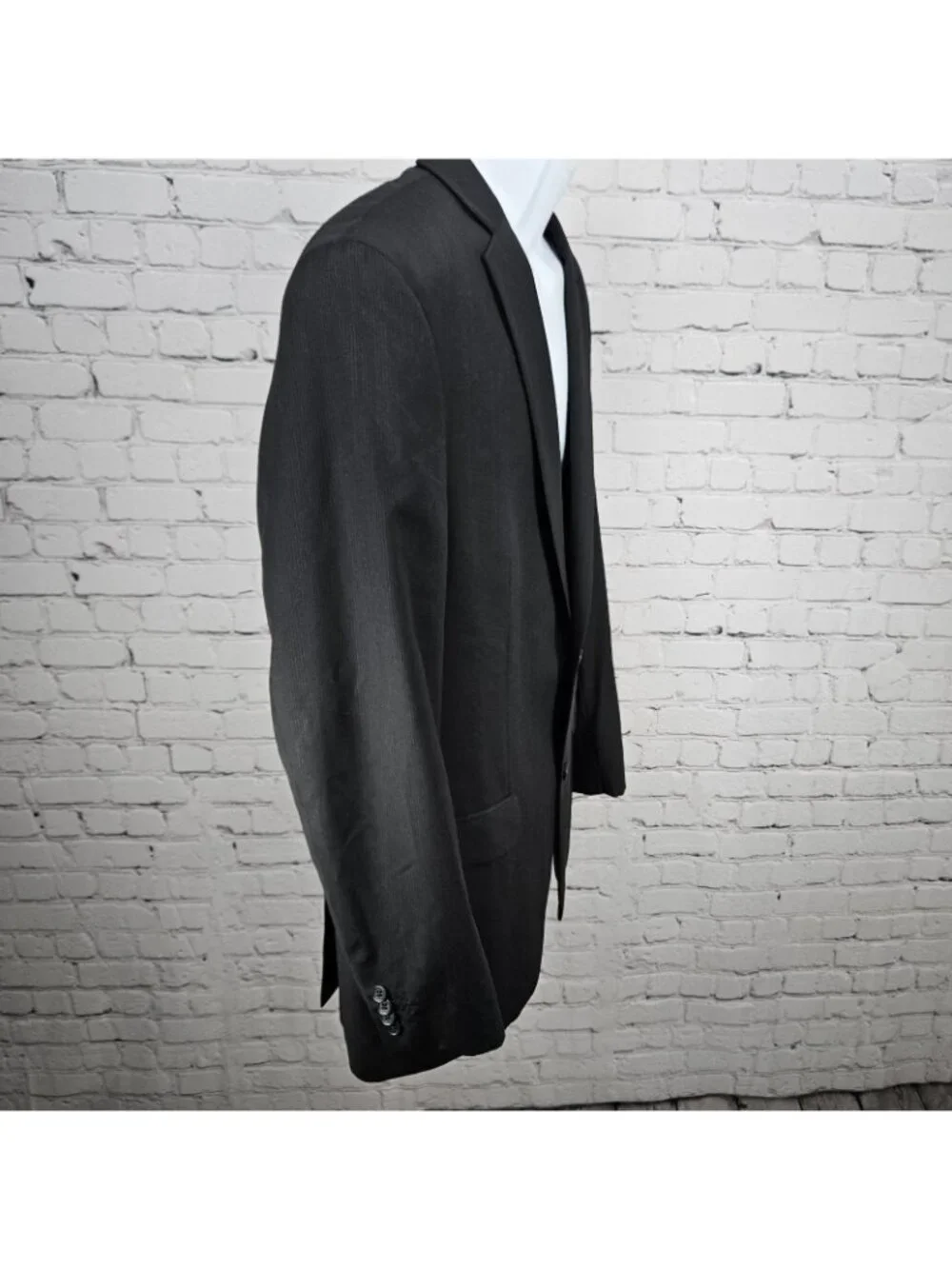 Alfani Black 100% Wool Slim Fit 2 Button Vented Notch Blazer Sport Coat 42L